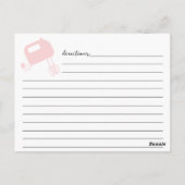 Modern handgeschriebene, rosa Whiskenkarte Postkarte (Rückseite)