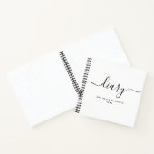 Modern handgeschriebenes Personalisiertes Tagebuch Notizblock (Innenseite)