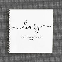 Modern handgeschriebenes Personalisiertes Tagebuch Notizblock