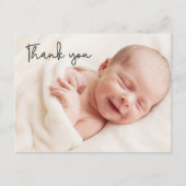 Modern Handlettering Script Baby Photo shower Postkarte (Vorderseite)