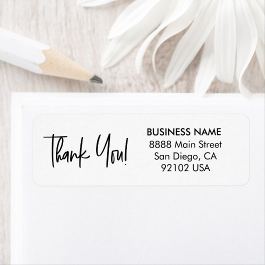 Modern Handlettering thank you business address (Insitu)