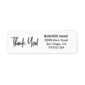 Modern Handlettering thank you business address (Vorne)