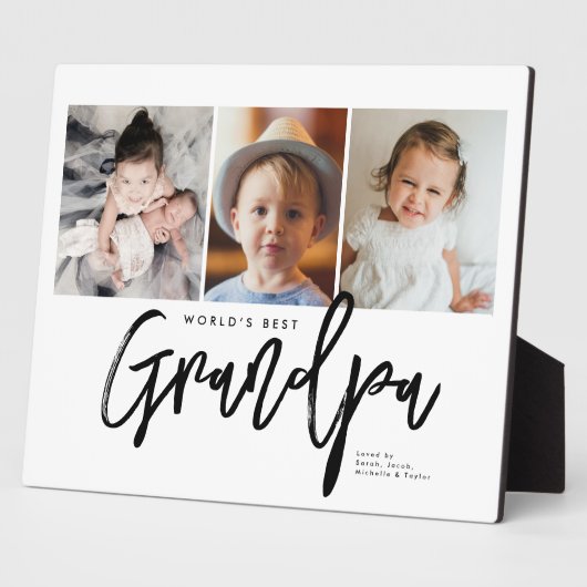 Modern Handlettering World's Best Grandpa Photos Fotoplatte (Seite)