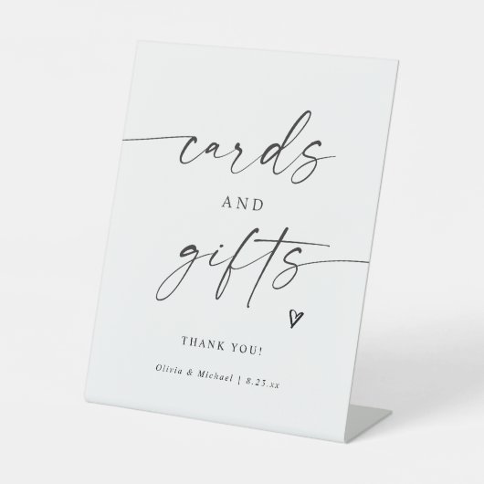 Modern Handwriting Cards & Gifts Wedding Sockelschild (Vorderseite)