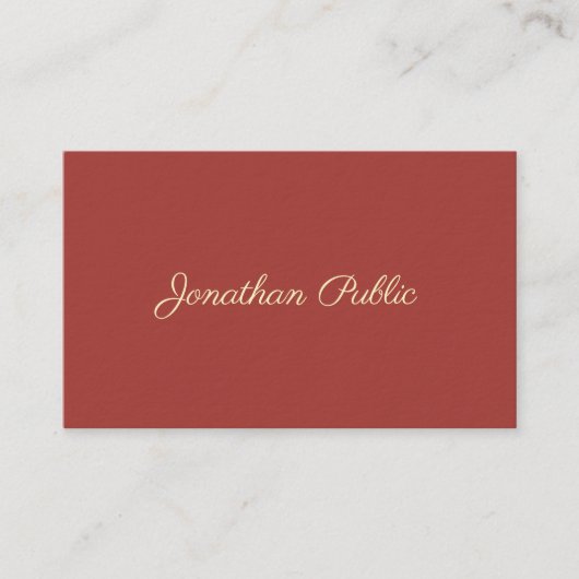 Modern Handwriting Name Template Premium Dick Visitenkarte (Vorderseite)