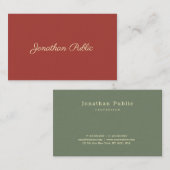 Modern Handwriting Name Template Premium Dick Visitenkarte (Vorne/Hinten)