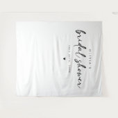 Modern Handwriting Script Bridal Shower Backdrop Wandteppich (Vorderseite (Horizontal))