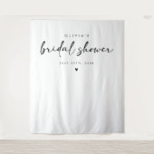 Modern Handwriting Script Bridal Shower Backdrop Wandteppich (Vorderseite)