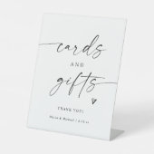 Modern Handwritten Cards & Gifts Wedding Sockelschild (Vorderseite)