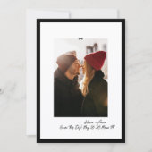 Modern Handwritten Little Bow Photo Save This Day Save The Date (Vorderseite)