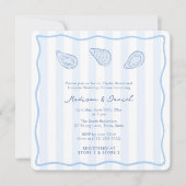 Modern Handwritten Oyster Roast Coed Bridal Shower Einladung (Vorderseite)