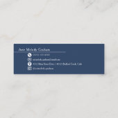 Modern Handwritten Script Graduate Name Card Mini Visitenkarte (Rückseite)