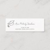 Modern Handwritten Script Graduate Name Card Mini Visitenkarte (Vorderseite)