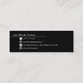 Modern Handwritten Script Graduate Name Card Mini Visitenkarte (Rückseite)