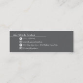 Modern Handwritten Script Graduate Name Card Mini Visitenkarte (Rückseite)