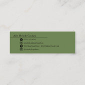 Modern Handwritten Script Graduate Name Card Mini Visitenkarte (Rückseite)