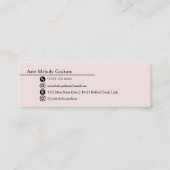 Modern Handwritten Script Graduate Name Card Mini Visitenkarte (Rückseite)