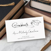 Modern Handwritten Script Graduate Name Card Visitenkarte
