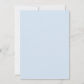 Modern Handwritten Soft Blue Wedding Photo Dankeskarte (Rückseite)