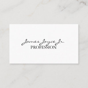 Modern Handwritten Stylish   Custom Text Minimal Visitenkarte