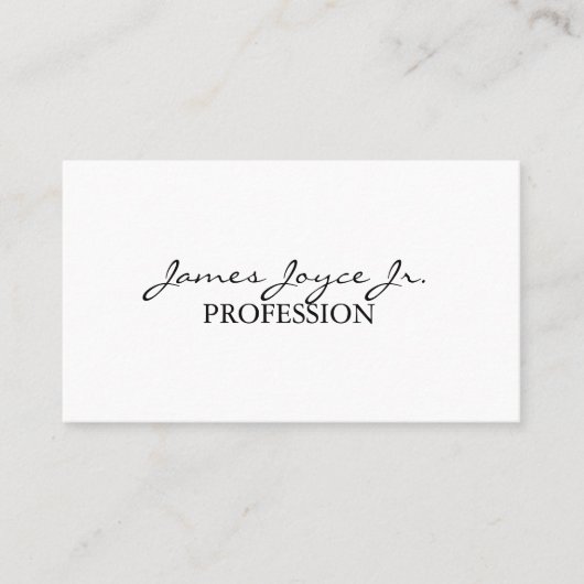 Modern Handwritten Stylish | Custom Text Minimal Visitenkarte (Vorderseite)