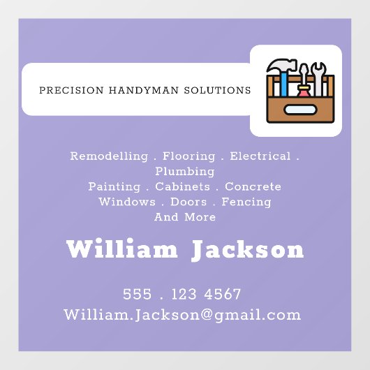 Modern handyman construction custom logo fensteraufkleber (Blatt)