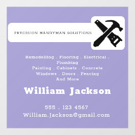 Modern handyman construction custom logo fensteraufkleber