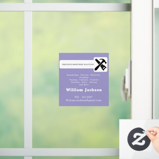 Modern handyman construction custom logo fensteraufkleber (Zuhause)