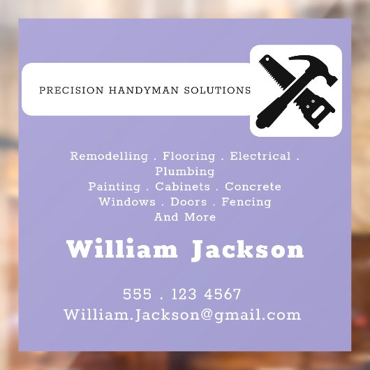 Modern handyman construction custom logo fensteraufkleber (Blatt 2)