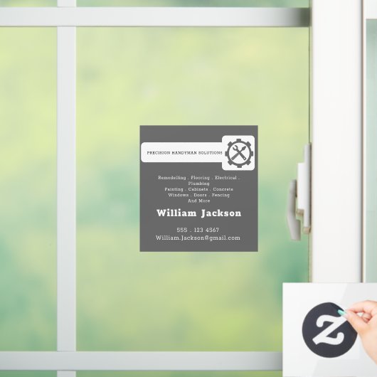 Modern handyman construction custom logo fensteraufkleber (Zuhause)