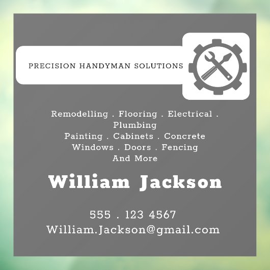 Modern handyman construction custom logo fensteraufkleber (Blatt 3)