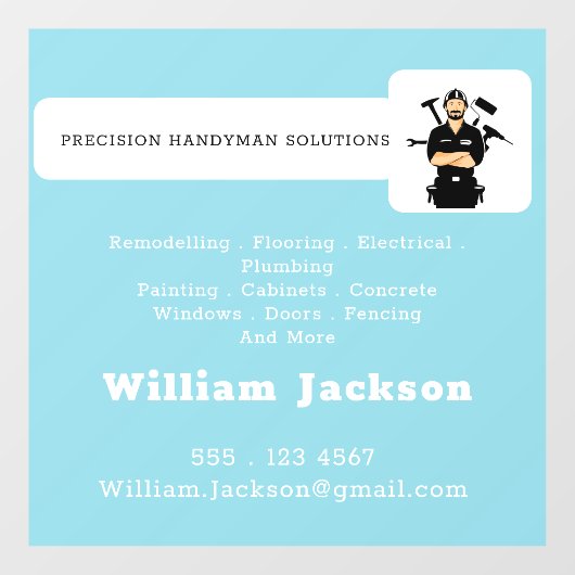 Modern handyman construction custom logo fensteraufkleber (Blatt)
