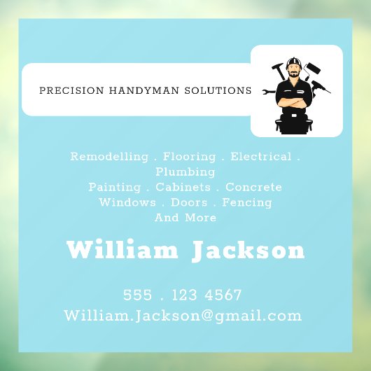 Modern handyman construction custom logo fensteraufkleber (Blatt 3)