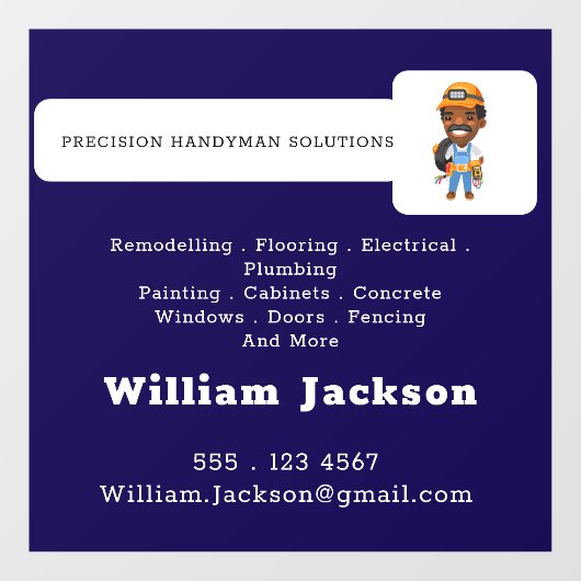 Modern handyman construction custom logo fensteraufkleber (Blatt)