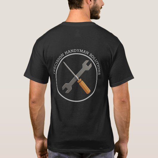 Modern handyman construction custom logo T-Shirt (Rückseite)