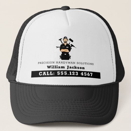 Modern handyman construction custom logo truckerkappe (Vorderseite)