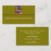 Modern handyman construction custom logo visitenkarte (Vorne/Hinten)