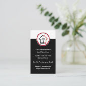 Modern Handyman Logo Business Cards Visitenkarte (Stehend Vorderseite)