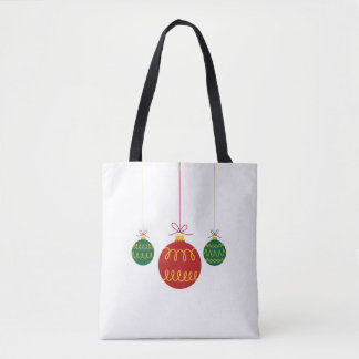 Modern Hanging Christmas Ornaments Tote Tasche