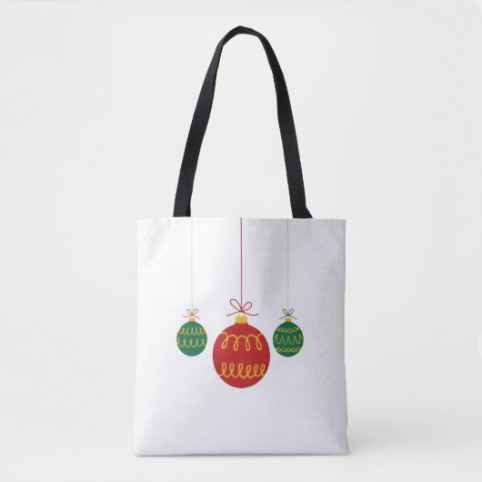 Modern Hanging Christmas Ornaments Tote Tasche (Vorderseite)