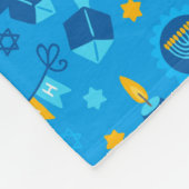 Modern Hanukkah Blau Personalisiert Fleecedecke (Ecke)