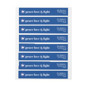 Modern Hanukkah Blau & Weiß Umrandung Label (Bogen)