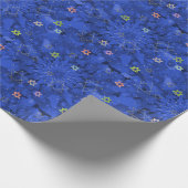 Modern Hanukkah Blue Gold Star von David Pattern Geschenkpapier (Ecke)