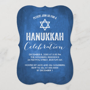 Modern Hanukkah Celebration Einladung