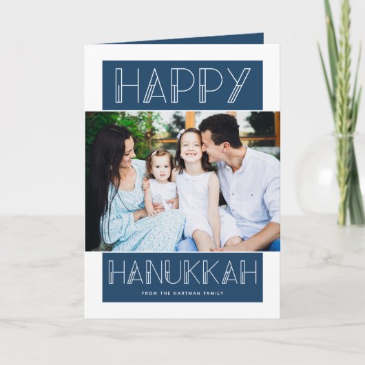 Modern Hanukkah | Foto Feiertagskarte (Vorderseite)