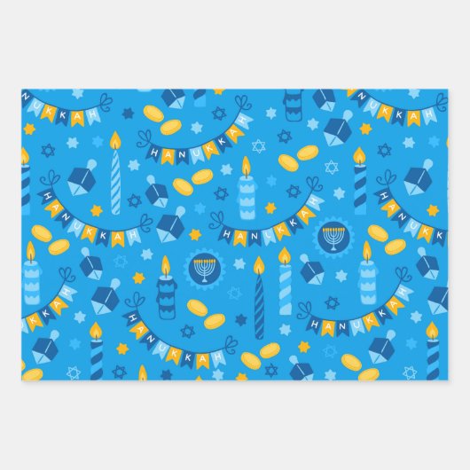 Modern Hanukkah Geschenkpapier Set (Vorderseite 2)