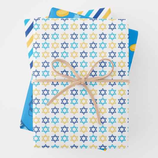 Modern Hanukkah Geschenkpapier Set (Beispiel)