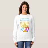 Modern HANUKKAH Menorah Dreidel Sweatshirt (Vorne ganz)
