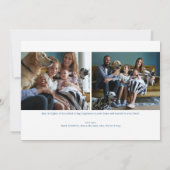 Modern Hanukkah Photo Feiertagskarte (Rückseite)