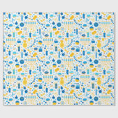 Modern Hanukkah Wrapping Paper Geschenkpapier (Flach)